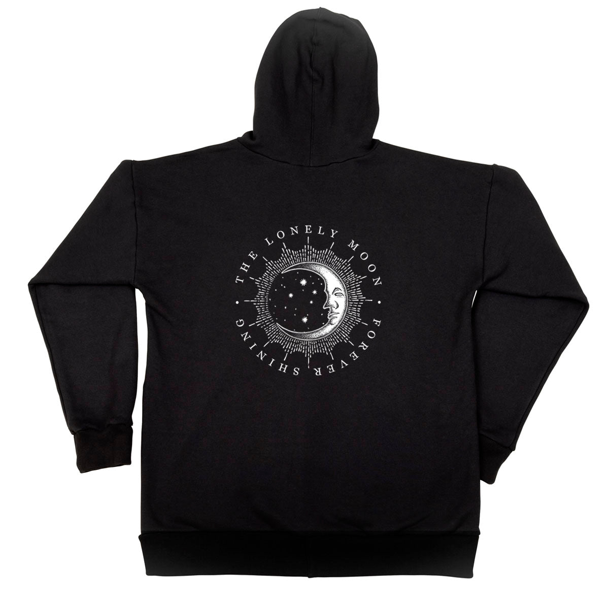 Unisex Cotton Fleece Zipped Hoodie - The Lonely Moon