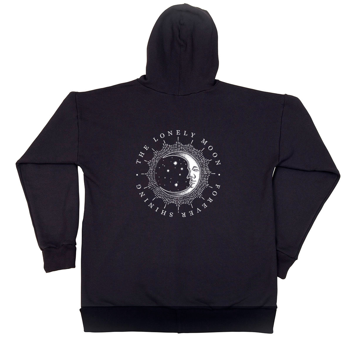 Unisex Cotton Fleece Zipped Hoodie - The Lonely Moon