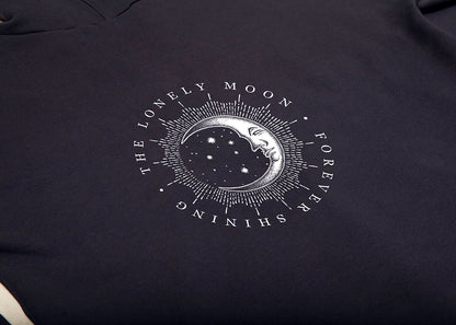 Unisex Cotton Fleece Zipped Hoodie - The Lonely Moon