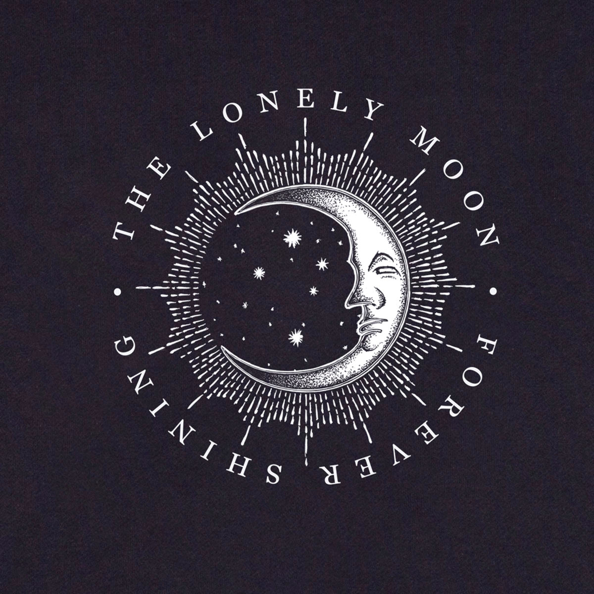 Unisex Cotton Fleece Zipped Hoodie - The Lonely Moon
