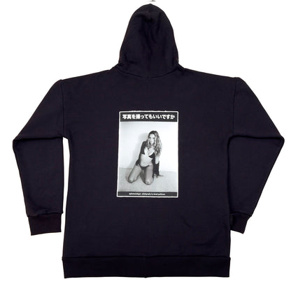 Unisex Cotton Fleece Zipped Hoodie - Photo Analogue Series, Aleisha No. 1