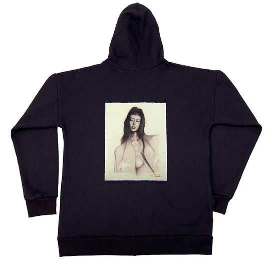 Unisex Cotton Fleece Zipped Hoodie - Two Cranes Girl