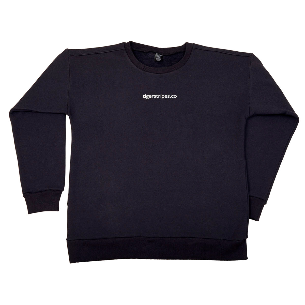 Unisex Sweatshirt, White Logo, Relaxed Neck Fit.