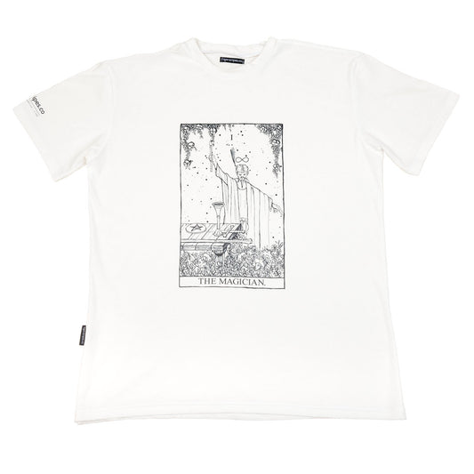 The Magician - Unisex Limited Edition Organic Cotton White Tee.