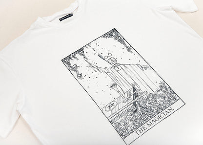 The Magician - Unisex Limited Edition Organic Cotton White Tee.